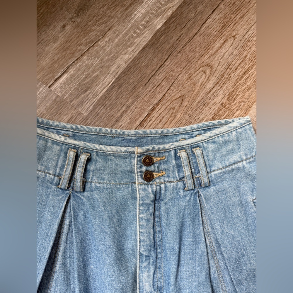 VTG Liz Claiborne Denim A-Line Skirt With Buttons Maxi Skirt Comfy Size S 2 4 - Picture 4 of 11